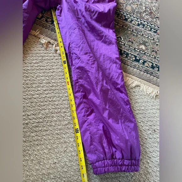 Vintage 80s One Piece Ski Snowboarding Suit Purple Turquoise Size 16 by Fera - Picture 13 of 17
